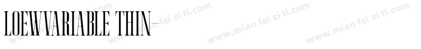 LoewVariable Thin字体转换